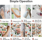 Window Film, Decorative Magnolia Flowers Stained Static Glass Window Clings Stickers for Home Office Living Room Bedroom Glass Windows Door Decor 16.93 x 39.37 Inches