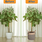 Jute Rope Basket - 10"x10" Woven Plant Pot Holder with Handles, Boho Indoor/Outdoor Planter Cover, Multifunctional Storage