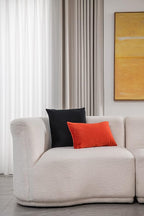 Fall Couch Pillow Cases 12x20 Burnt Orange: 2 Pack Cozy Soft Velvet Rectangular Throw Pillow Covers for Farmhouse Home Decor