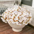 Fake Mums Artificial Fall Flowers Fake Plants for Outdoors Autumn Decor, 12 Bundles White Silk Morning Glory with Eucalyptus Look Real UV Resistant Faux Flowers for Outside Planters Front Door Yard