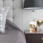 Meetu Acrylic 4x4 Picture Frame Clear Two Sided Desk Photo Frame Magnetic Frame Inner Size 3x3 with Gift Pack for Display Family Pictures Baby Photos Friends Pictures or Pet Dog Picture（5 Pack）