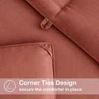 EASELAND Full Size Down Alternative Comforter - Quilted Duvet Insert for All Seasons, Soft Lightweight with Corner Tabs, Summer Winter Warm Bedding, Terracotta 82×86 Inches