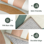 Indoor Outdoor Area Rug, Mid Century Modern Multicolored Outdoor Patio Rug,Washable Abstract Art Rainbow Rugs Non-Slip Carpet for Camping, Bedroom, Deck(8x10)