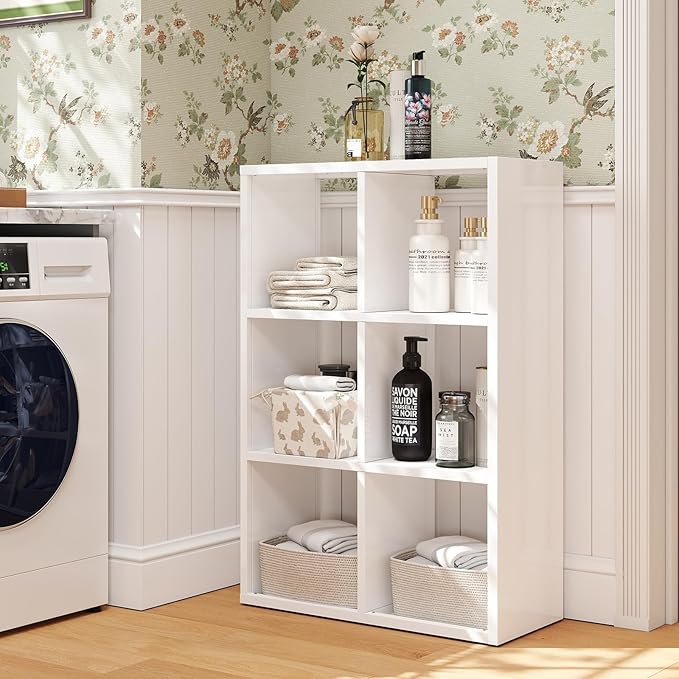 4 Cube Book Shelf - High-Strength Steel Cube Storage Organizer with Open Display Shelves for Living Room