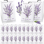 50 Pcs Lavender Scented Sachets for Drawers and Closets Long Lasting Fresh Air Freshener Home Fragrance Lavender Sachet Bags Closet Deodorizer for Drawers Wardrobes Suitcase