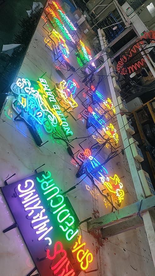 Neon Signs Beer Bar Barinin Leinenkugel's Wisconsin Brew Glass Neon Signs for Pub Cafe Party Man Cave Neon Light Art Wall Lights 24 X 20 Inches