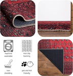 Keen Home Design 5x7 Rug - Machine Washable Area Rug with Non-Slip Backing, Ideal for Living Room, Dining Room, Bedroom - Vintage, Easy Clean, Durable, Low Pile Rug - (5' x 7')