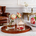 12pcs Small Glass Cylinder Vases for Centerpieces, 4 Inch Clear Flowers Vase for Wedding Decorations, Glass Hurricane Candle Holder for Home Decor Table Centerpiece