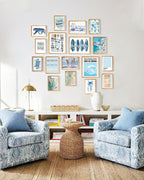 KBKBART Coastal Cowgirl Room Decor Aesthetic Set of 17, Coasta l Granddaughter Room Decor, Blue coastal Cowgirl Wall Art Prints, Trendy Beachy Wall Decor for Dorm Bedroom, Preppy Surf Posters for Teen Girls, Coastal cowgir l Decor (Unframed)