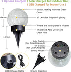 Beautyard Solar Globe Lights Outdoor USB Charged Garden Decor 3.94" Diameter 30LED 1000mAh Solar Globe Lights for Outdoor Indoor Mothers Day Gifts Holiday Decor(3.94'' Medium 4 Pack Warm White)