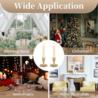 Sziqiqi Gold Candle Holders for Candlesticks Set of 2 - Small Taper Candle Holders for Wedding Centerpiece Candle Stick Stands for Candlelight Dinner Table Christmas Mantel