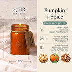 Paddywax Scented Candles Relish Collection Soy Wax Artisan Candle in Glass Jar with Lid, 9.5-Ounce, Pumpkin + Spice