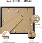 8.5x11 Diploma Frame with Tempered Glass, Multi Certificate 8.5 by 11 Photo Frame Bulk for Wall or Tabletop Display(Black, 1 Pack)