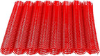 100 Pack Double Loop Wire Binding Spines, 3 to 1 Pitch,1/2 Inch Wire Cinch Book Binding Fit for School Office Notebook Maker, YolieraArt Metal Spiral for Bindings, (100 Sheet Capacity, Red)