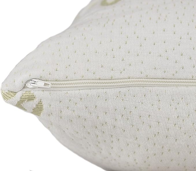 Queen Size Shredded Memory Foam Pillow for Sleeping - Ultra Soft, Cool & Breathable Cover with Zipper Closure - Relieves Neck Pain, Snoring and Helps with Asthma - Back/Stomach/Side Sleeper