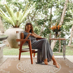 CAMILSON Outdoor Rug 8x10 Modern Area Rugs for Indoor and Outdoor Patios and Porches - Waterproof, Washable, Non-Shedding, Easy-to-Clean Outside Carpet (8 x 10, Medallion - Beige/White)