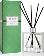 M&SENSE Eucalyptus Spearmint Reed Diffuser Set - 7.04oz Diffuser with Sticks, Rich Fragrance & Refreshing Non-Toxic Scent for Home Bathroom Office Study Other Workspaces Needing Focus, Gifts for Women
