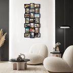 Jerry & Maggie 4X6 Collage Picture Frames for Wall Decor, 21 Opening Collage Wall Hanging for 6x4 Photo, Multi Picture Frame Set with One-piece Design Black