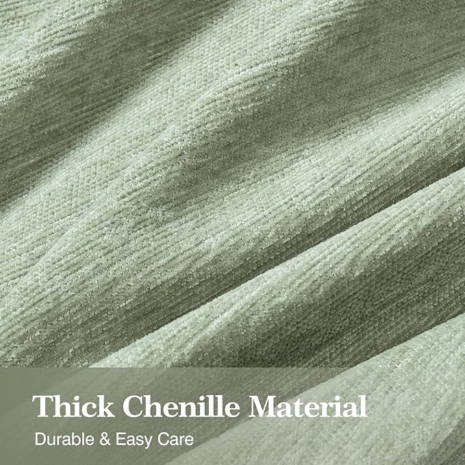 Couch Cover for Dogs Sectional Sofa Covers Washable for 2 Cushion Couch, Chenille Couch Cover Blanket, Sectional Sofa Slipcovers, Multi-Use Furniture Protector for Kids, Pets, 71" X134", Sagegreen