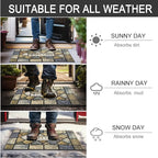 CHICHIC 18 x 30 Inch Square Welcome Door Mat Front Doormat Outdoors for Home Entrance Outdoors Mat for Outside Entry Way Doormat Entry Rugs, Heavy Duty Non Slip Rubber Back Low Profile