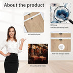 DUWQU 3 Pcs Blue Floral Canvas Wall Art, Elegant Navy Blue Wildflower Lily Daisy Art Wall Decor, Watercolor Botanical Flower Home Poster Art Prints for Living Room Bedroom Bathroom 12×16 Inches