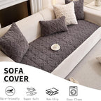 Plush Couch Cover for Pets Super Soft Sofa Covers for Cats & Dogs Washable Sofa SlipCover Furniture Couch Protector for Living Room(27" x 27", Gray)