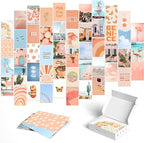 Y2K BOO Peachy Wall Collage Kit - 50pcs Aesthetic Posters for Room Decor, Vibrant and Playful Wall Art, Perfect for Teen Girls' Bedrooms, Trendy Peach Aesthetic Decor