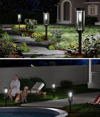 4 Pack Solar Pathway Lights Outdoor, Modern Super Brightness LED Path IP65 Waterproof Garden Lights Solar Powered Landscape Lighting for Outside Yard Garden Driveway Walkway