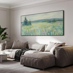 SIGNWIN 36"x72" Extra Large Framed Wall Art Wildflower Meadow Landscape Soft Pastel Nature Illustration for Home Living Room Bedroom Decor (Frame Assembly Required)