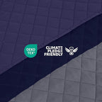 Martex Reversible Coverlet – Full Queen Size Quilt - Lightweight Quilt Full Size– Durable Queen Size Quilts for Bed – Soft - Easy Care Bedding – Rugby Stripe/Navy