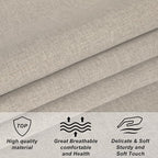 Storage Ottoman Bench for Bedroom, Linen 52" End of Bed Bench with Rolled Arms Upholstered Ottoman Bench Fit for Bedroom, Living Room, Entryway, Linen Gray