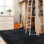 7x10 Area Rug for Living Room: Black Area Rug 7 X 10 Rugs for Living Room - Shag Fluffy Rug 7x10 Modern Indoor Soft Shaggy Fuzzy Floor Carpet for Bedroom