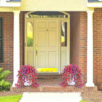 Artificial Hanging Flowers for Outdoors Faux Plants for Spring Summer Decoration,6 Bundles UV Resistant Realistic Silk Flowers Indoor Outside Garden Porch Patio Balcony Yard Farmhouse