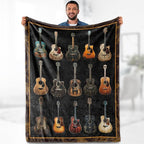 Aimego Music Guitar Blanket Gifts for Men - Guitar Players Rock Musical Theme Guitar Lover Throw for Teens Enthusiast Band Singer Fleece Cozy Plush Birthday Christmas Lightweight 50"x60"