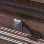 Farmhouse 8 Drawer Dresser for Bedroom, 41" Tall Wood Chest of Drawers, 43.3" Wide Dresser TV Stand, Storage Closet Drawer Organizer for Bedroom, Walnut