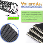 100 Pack Double Loop Wire Binding Spines, YolieraArt 1/4 Inch Spiral Binding Coils for Letter Size,Metal Bindings for Notebook Binder Machine (20 Sheet Capacity, 100P, 3:1 Pitch Twin Combs, Blue)