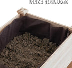 GHWIE Raised Garden Bed with Legs Elevated Wood Planter Box for Planting Vegetables Flowers Garden Patio Balcony Garden beds Outdoor with Liner