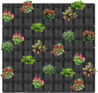 72 Pockets Hanging Planter Bags, Hanging Vertical Wall Mounted Plant Planting Grow Bags, Herb Garden Planter Outdoor Indoor Growing Bag, Gardening Vertical Greening Flower Container(1m×1m, Black)