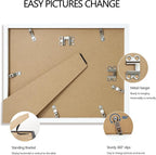 8.5x11 Diploma Frame with Tempered Glass, Multi Certificate 8.5 by 11 Photo Frame Bulk for Wall or Tabletop Display(White, 1 Pack)