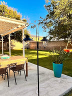 YAKii 2 Pack Solar Lantern Hanging Waterproof Outdoor Metal Solar Lamp with Warm White Light Decorate for Yard Garden Pathway Patio Porch Decor (Black)