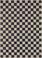 Lahome Checkered Easy Jute Outdoor Rug, 5x7 Farmhouse Rugs for Living Dining Room, Washable Non Slip Non Shedding Floor Carpet for Sunroom Mudroom Backyard Deck