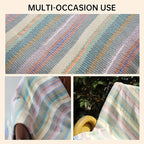 Soft Chenille Yarn Throw 50"x60", Handmade Knit Throw Blanket, for use in All Seasons, Soft Cozy Warm Knitted Blanket for Bed Sofa, Couch Chair, Living Room(2.54Ib)