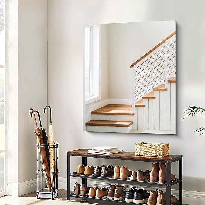 Frameless Mirror, 36x40 inch Bathroom Mirrors for Over Sink, Large Frameless Wall Mirror, Upgraded Shatterproof Vanity Mirror with Polished Edge for Bathroom,Bedroom,Living Room and Entryway