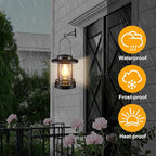 Hanging Solar Lanterns Outdoor Waterproof – 2 Pack Decorative Solar Lights for Outside, Patio, Porch, Yard, Balcony, Table – Hanging Outdoor Lantern Garden Gifts for Women,Mom