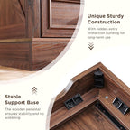 ACCOHOHO Farmhouse 9 Drawer Dresser for Bedroom, 36 Inch Tall Modern Dresser TV Stand with Large Drawers & Bar Handles, Rustic Wood Chest of Drawers for Bedroom, Living Room, Hallway, Brown