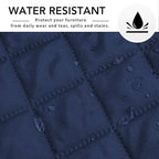 Easy-Going L Shape Sofa Slipcover - Reversible Sectional Couch Cover - Chaise Lounge Cover - Furniture Protector for Pets & Kids (Small, Navy/Navy)