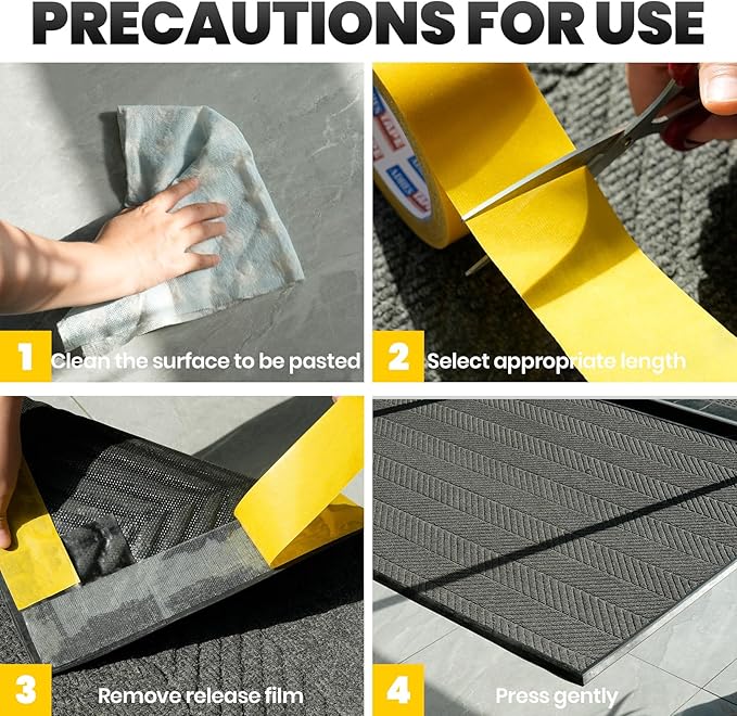 ADHES Double Sided Carpet Tape for Area Rugs – 2 Inch x 40 Yards, Heavy Duty Adhesive, Residue-Free, Rug Tape Gripper for Hardwood Floors, Tile, and Carpeted Surfaces