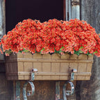 Uieke 72PCS Artificial Flowers for Outdoors, UV Resistant Fake Flowers No Fade Faux Plastic Plants for Garden Porch Window Box Home Summer Décor (Red)