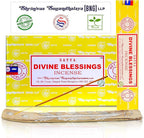 Satya Divine Blessings Incense Sticks, Satya Bng (Bangalore) Insenses 15gmx12 Pack with Raajsee Incense Holder Bundle, Satya Nagchampa Natural Incense