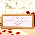 Gifts for Him/Her - Personalized Photo Frame with Love Design, Wall Mount or Tabletop Display, Romantic Gifts for Boyfriend Girlfriend Anniversary Birthday Valentine's